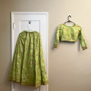 Indian lime green lehenga set